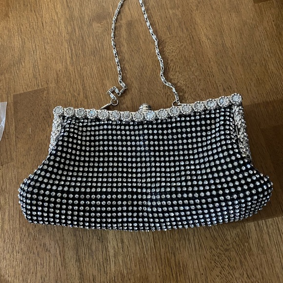 Chichitop Crystal rhinestones, clutch evening purse black - Picture 2 of 7